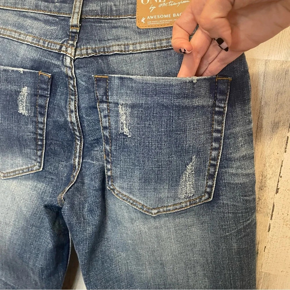 One X One Teaspoon Awesome Baggies Straight Leg Jeans-Dark Wash size 24 - Picture 3 of 8